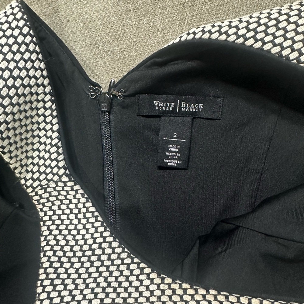 White House Black Market Black and Cream with Pockets Size 2 - Picture 6 of 10